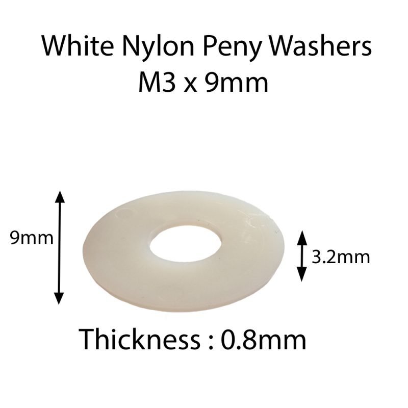 White Nylon Penny Washers