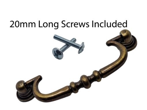 Cabinet Drawer Handle Solid Vintage Old Brass 403G BR - Image 3