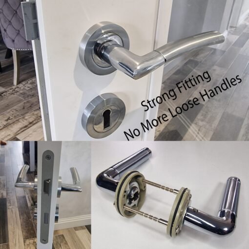 M4 Door Handle Screws Male Female Connecting Chrome 60mm - Image 3