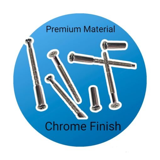 M4 Door Handle Screws Male Female Connecting Chrome 60mm - Image 6