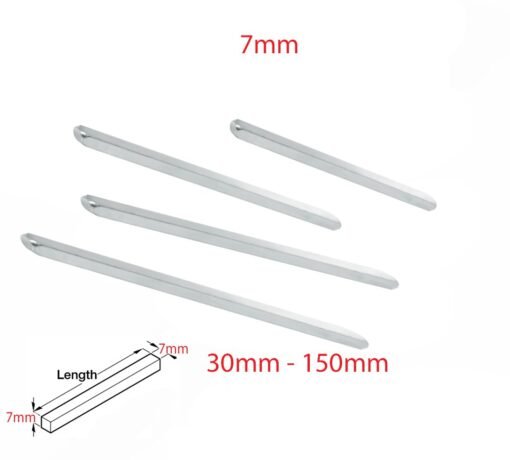 7mm Door Handle Spindle Solid Steel Bar for Door UPVC Windows Sizes from 50mm to 150mm - Image 2