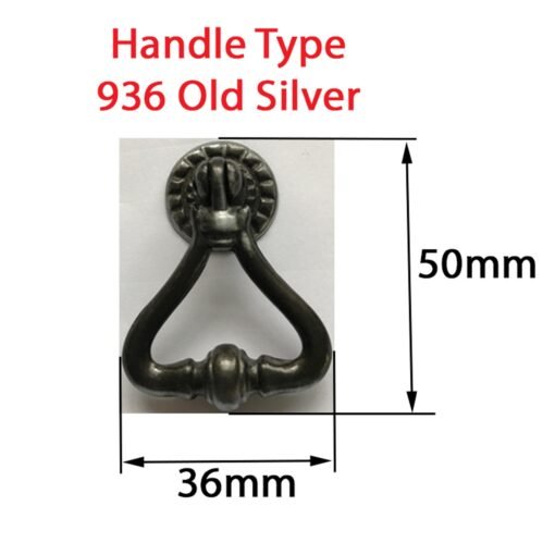Vintage Furniture Handle Old Silver Finish 936 VA - Image 2