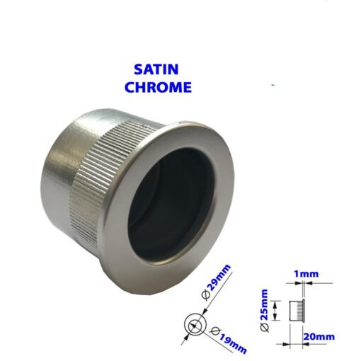 Finger Pull Satin Chrome Sliding Handle - Image 2