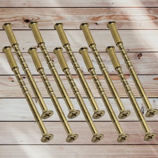 M4 Door Handle Screws Male Female Connecting Brass 60mm - Image 4