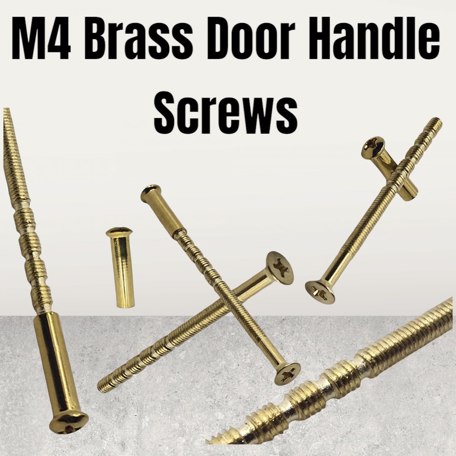 M4 Door Handle Screws Male Female Connecting Brass 60mm 3254