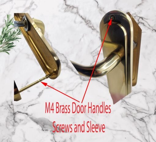 M4 Door Handle Screws Male Female Connecting Brass 60mm - Image 8