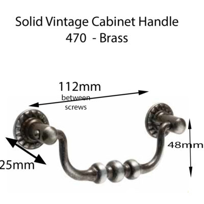 Vintage Solid Brass Handle 