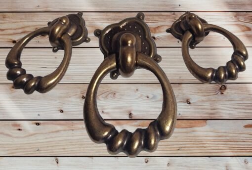 Vintage Brass Handles Old Brass 645-46 - Image 4