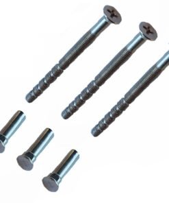 M4 Chrome External UPVC Door Handle Connecting Screw Bolt with Sleeve Carriage