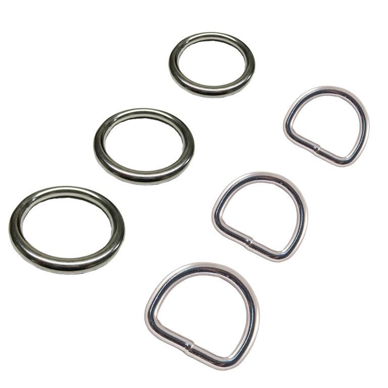 Split Round Rings Marine Grade Stainless Steel Polished Ring Universal Hardware 