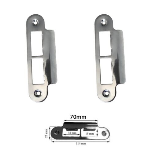 Polished Chrome Round Strike Plate - Image 2