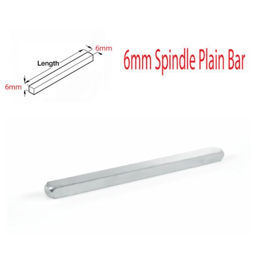 6mm Door Handle Spindle Solid Steel Bar for Door UPVC Windows Sizes from 50mm to 150mm - Image 2
