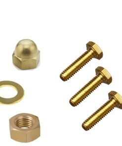 M4-M5-M6-M8-Set-Screws-Full-Thread-Bolts-With-Nuts-and-Washers-BRASS