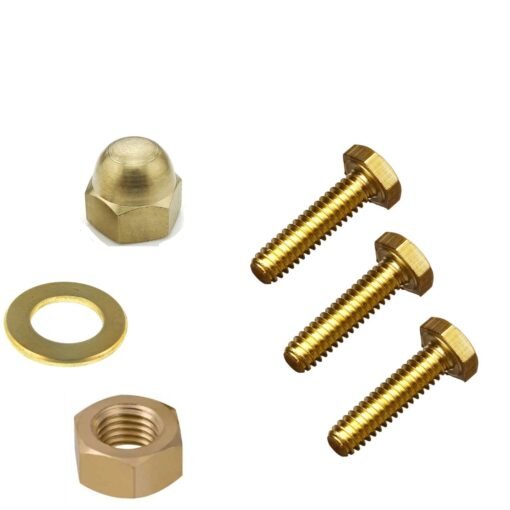 M4-M5-M6-M8-Set-Screws-Full-Thread-Bolts-With-Nuts-and-Washers-BRASS