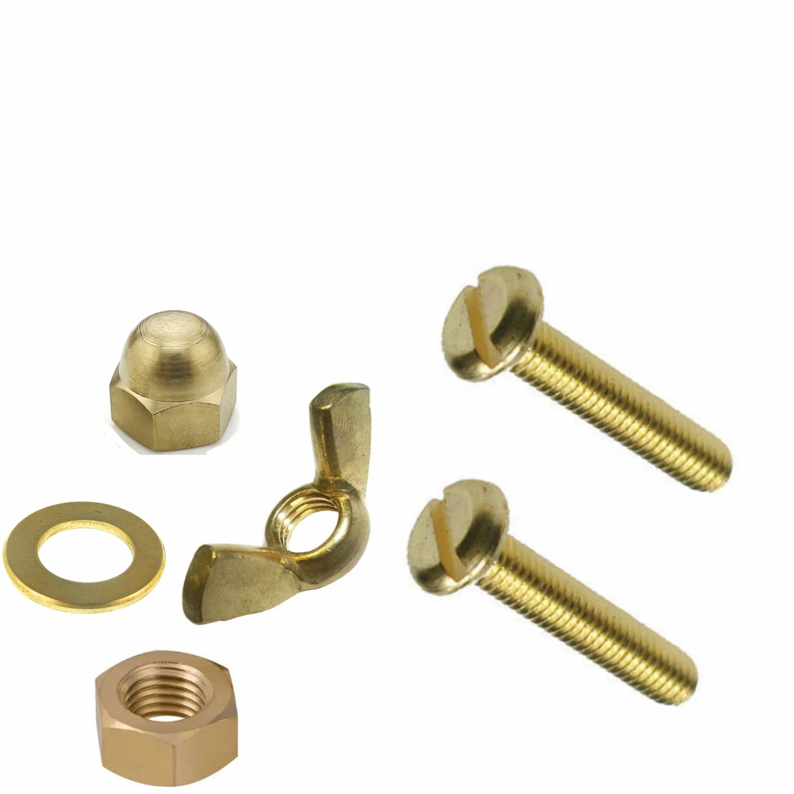 Set Screws BRASS Full Thread Bolts With Nuts and Washers 933 - Universal  Hardware