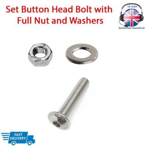 BUTTON HEAD Bolts Nuts and Washers A2 Stainless Steel Pack - Image 7