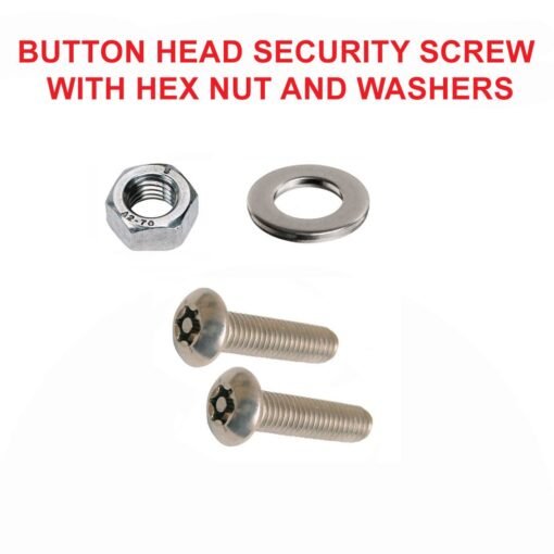 Security Button Head Machine Screw with Nut and Washers - Image 8