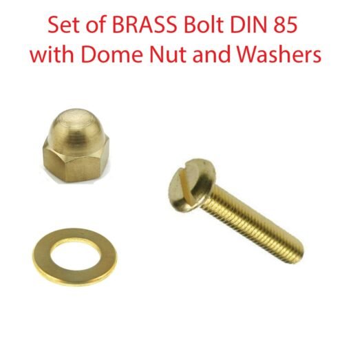 BRASS SLOTTED Bolts Cheese Slot PAN HEAD Machine Screw Nut Washers - Image 3