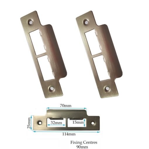Satin Chrome Strike Plate Replacement - Image 2