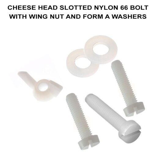 SLOTTED Nylon Bolt 66 Set Screw Plastic With Nuts and Washers - Image 7