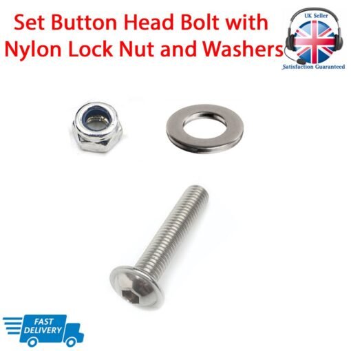 BUTTON HEAD Bolts Nuts and Washers A2 Stainless Steel Pack - Image 5