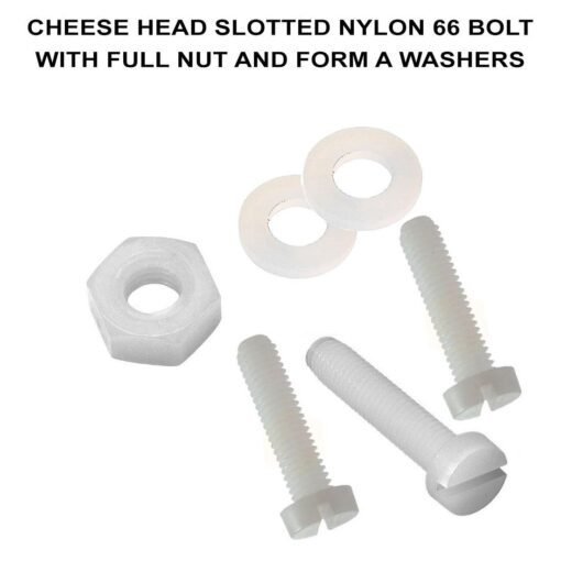 SLOTTED Nylon Bolt 66 Set Screw Plastic With Nuts and Washers - Image 6