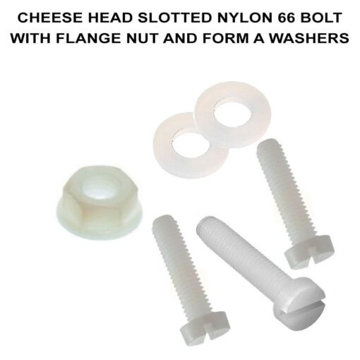 SLOTTED Nylon Bolt 66 Set Screw Plastic With Nuts and Washers - Image 4