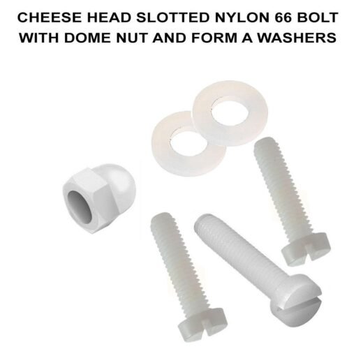 SLOTTED Nylon Bolt 66 Set Screw Plastic With Nuts and Washers - Image 3