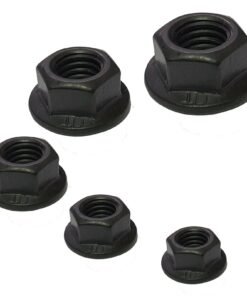 Black Serrated Flange Nuts Stainless Steel  M3, M4, M5, M6, M8, M10