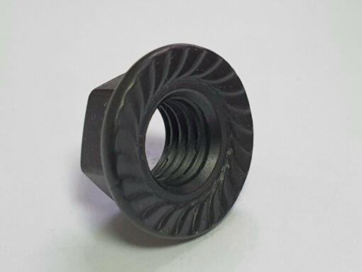 Black Serrated Flange Nuts Stainless Steel  M3, M4, M5, M6, M8, M10 - Image 2