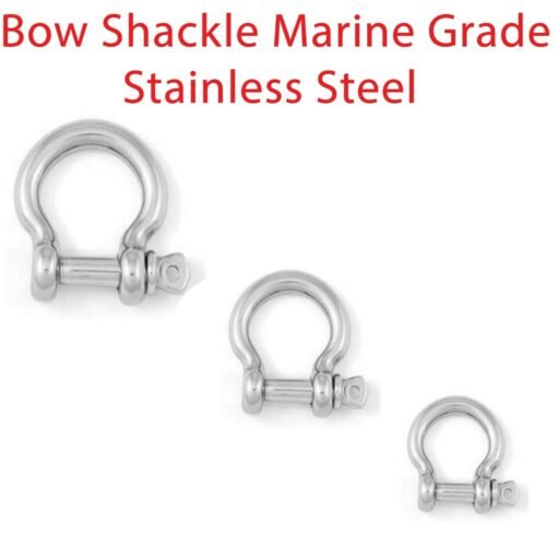 Bow Shackle Stainless Steel Marine Grade Anchor Chain, Wire & Rope Accessories - Image 2