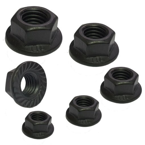 Black Serrated Flange Nuts Stainless Steel  M3, M4, M5, M6, M8, M10 - Image 4