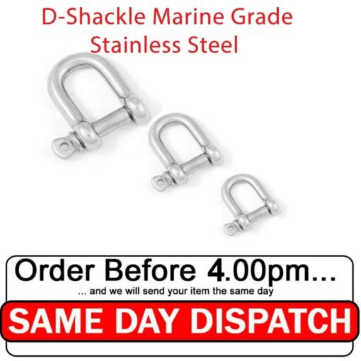 D-Shackle A4 Marine Grade Stainless Steel Chain M3 M4 M5 M M7 M8 M10 - Image 4