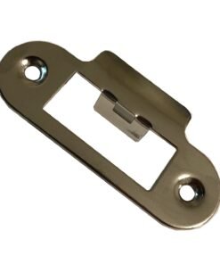 round single strike plate polished chrome finish