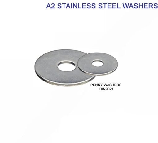 Penny Washers Repair Flat  Mudguard A2 Stainless Steel - Image 3