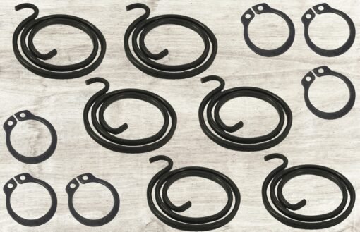 2.25 Turns Door Handle Springs Repair Kit Plus Circlip ( 6 x 2.25 turn, 1.8mm thick coils plus 6 Circlip) - Image 6