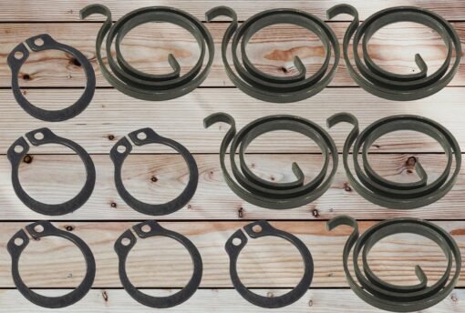 Door Handle Springs Repair Kit plus Circlip ( 6 x 2.5 turn, 3mm thick coils and 6 Circlips) - Image 7