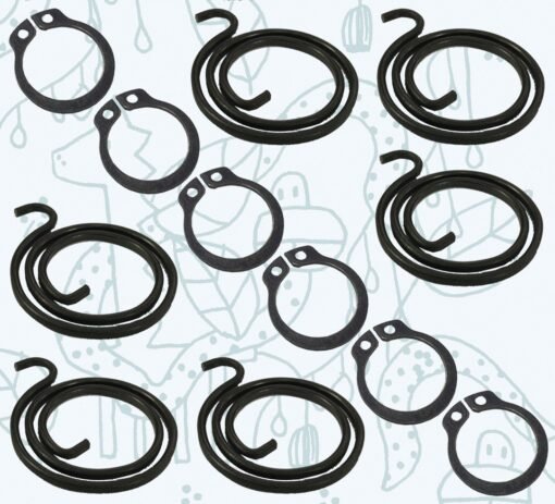 2.25 Turns Door Handle Springs Repair Kit Plus Circlip ( 6 x 2.25 turn, 1.8mm thick coils plus 6 Circlip) - Image 7