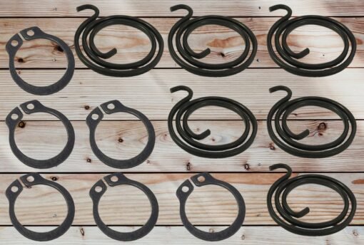 2.25 Turns Door Handle Springs Repair Kit Plus Circlip ( 6 x 2.25 turn, 1.8mm thick coils plus 6 Circlip) - Image 3