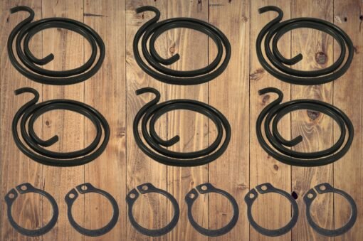 2.25 Turns Door Handle Springs Repair Kit Plus Circlip ( 6 x 2.25 turn, 1.8mm thick coils plus 6 Circlip) - Image 4
