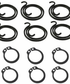 2.25 Turns Door Handle Springs Repair Kit Plus Circlip ( 6 x 2.25 turn, 1.8mm thick coils plus 6 Circlip)