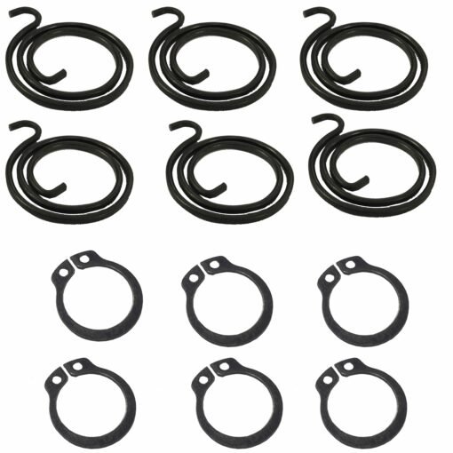 2.25 Turns Door Handle Springs Repair Kit Plus Circlip ( 6 x 2.25 turn, 1.8mm thick coils plus 6 Circlip)