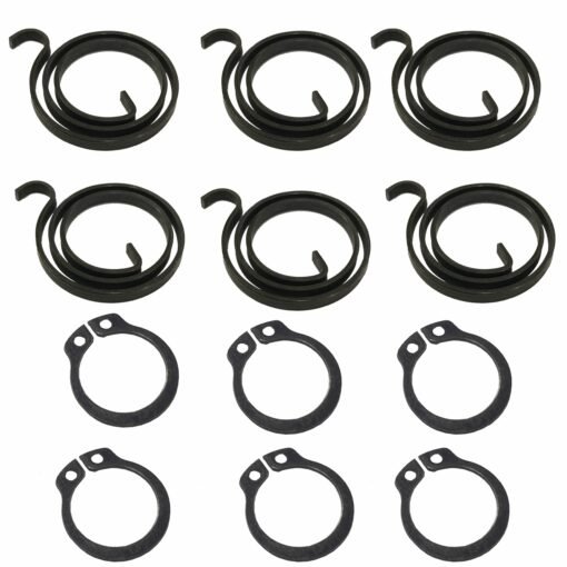 Door Handle Springs Repair Kit plus Circlip ( 6 x 2.5 turn, 3mm thick coils and 6 Circlips)