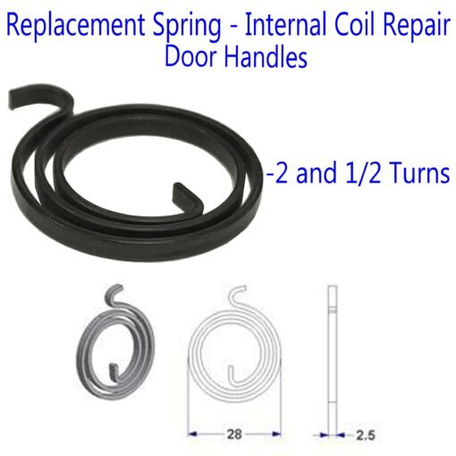 2.5 Turns Door Handle Springs Repair Kit Plus Circlip 2.5mm Thick ( 6 x 2.5 Turns plus 6 Circlips) - Image 2