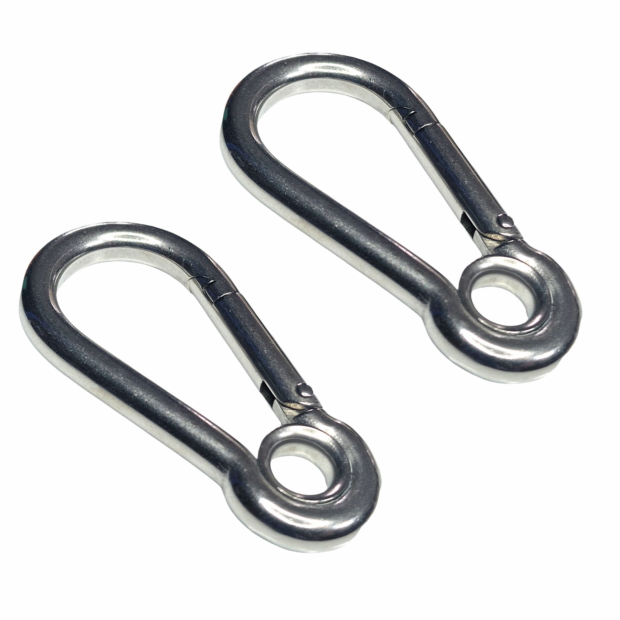 Carabiner Clip Heavy Duty Eye Hook Stainless Steel with Spring Eyelet Snap  Hook A4 Marine Grade Universal Hardware