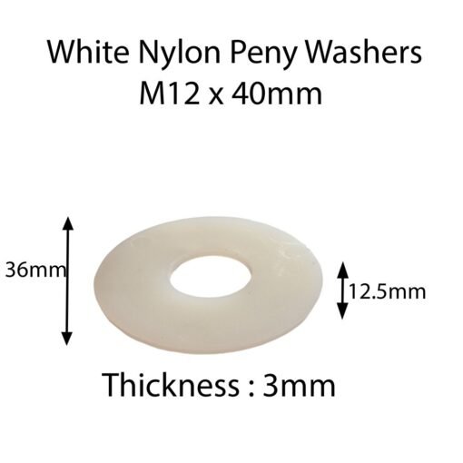 White Nylon Penny Washers - Image 3