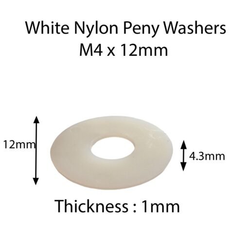 White Nylon Penny Washers - Image 8