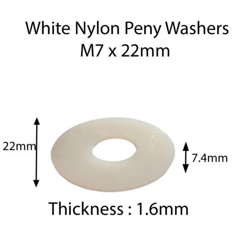 White Nylon Penny Washers - Image 11