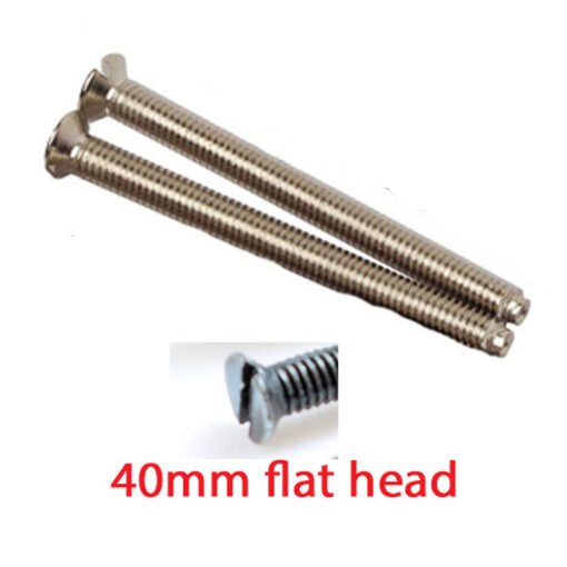 Chrome Electrical Screws with Chrome Finish for Sockets and Switches - Various Sizes (40mm, 50mm, 75mm) - Image 3