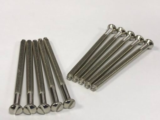 Chrome Electrical Screws with Chrome Finish for Sockets and Switches - Various Sizes (40mm, 50mm, 75mm)